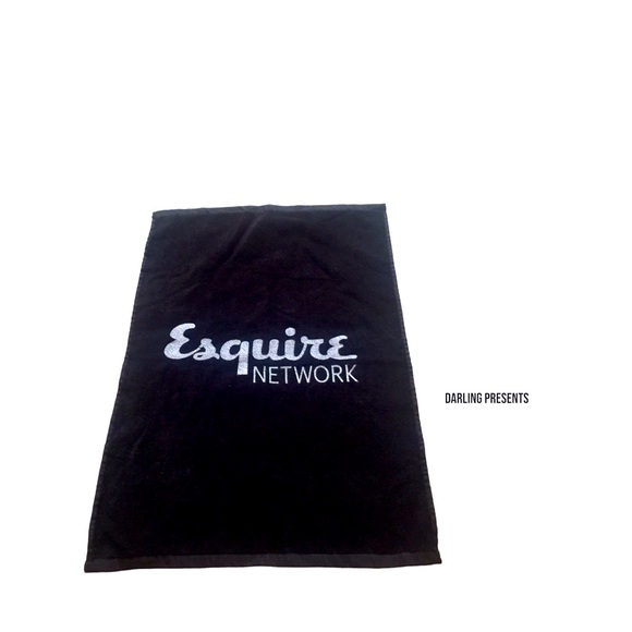 ESQUIRE NETWORK WORKOUT TOWEL MEN COLOR BLACK SIZE 25 X 16.5 - Picture 2 of 3